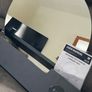 Round Backlit Heated Bathroom Mirror with Lights & Black Shelf 500mm Image 4