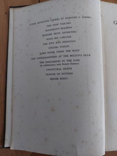 First Edition Dorothy L Sayers, Gaudy Night 1935