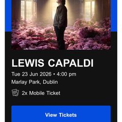 2 Lewis Capaldi tickets