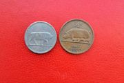 1966 Irish Shilling and Halfpenny