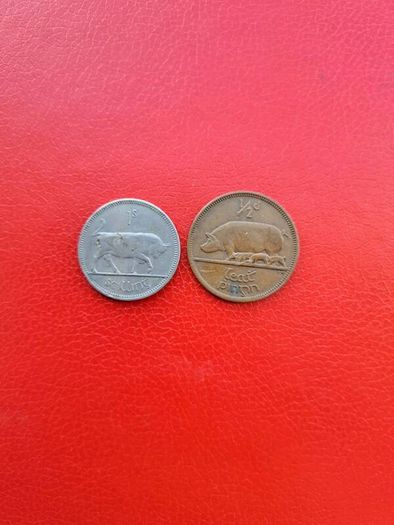 1966 Irish Shilling and Halfpenny