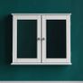 Double Door Mirrored Bathroom Cabinet Storage Cupboard Wall Mounted, White (FREE POSTAGE) Image 4