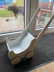wooden doll buggy