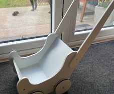 wooden doll buggy