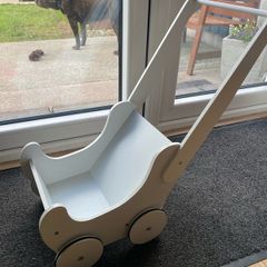 wooden doll buggy