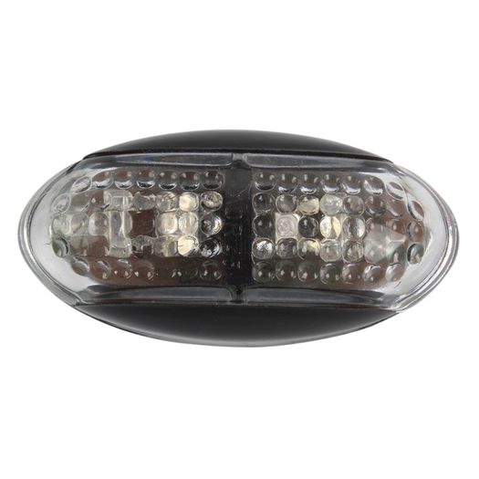 Clear Amber Yellow Red Truck Van Trailer Side Marker Clearance Light Oval Chrome 4 LED 12v 24v