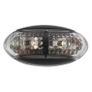 Clear Amber Yellow Red Truck Van Trailer Side Marker Clearance Light Oval Chrome 4 LED 12v 24v Image 3