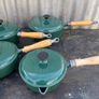 Vintage cast iron Le Creucet style saucepan set X4 Image 5