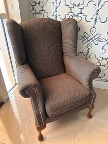 Queen Anne wing back chair