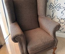 Queen Anne wing back chair