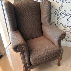 Queen Anne wing back chair