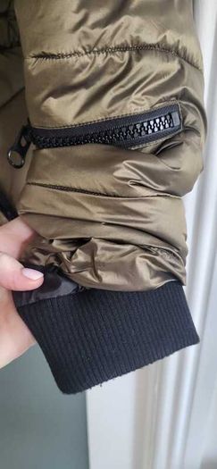 MINT VELVET Gold Tone Puffer Jacket Sz 12 UK - Rrp 220 (New)