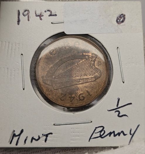 Ireland 1942 1/2d Halfpenny Beautiful Uncirculated