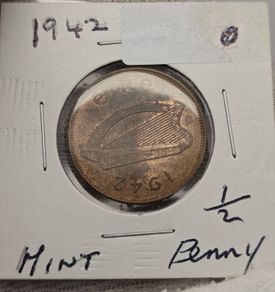 Ireland 1942 1/2d Halfpenny Beautiful Uncirculated