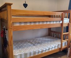 Solid Pine Bunk Beds - includes two single mattresses