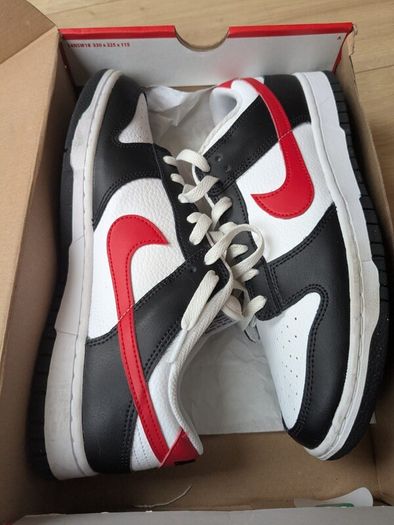 Dunk Low Retro "Red Swoosh Panda" sneakers