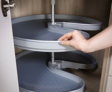 NEW Kitchen Storage Carousel - Set of two double steel kitchen carousel units (German brand)