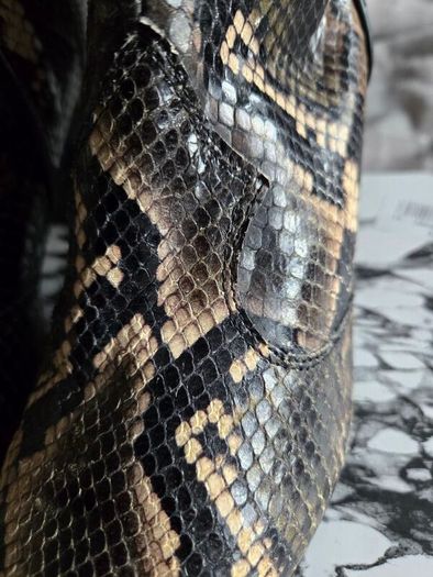 Snake print leather Moda in Pelle New Boots EU41