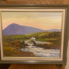 Donegal oil painting signed and framed free postage
