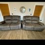 Two manual reclining two seater sofas Image 3