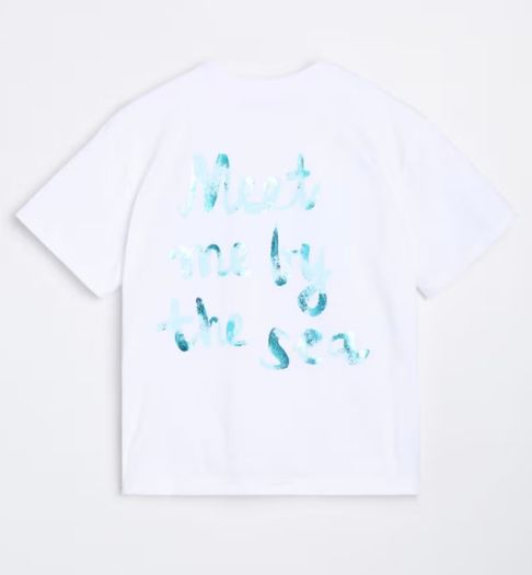 white t shirt with print