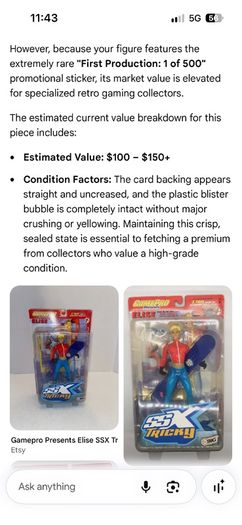 Ssx Tricky Figure No. 1 of 500 RARE