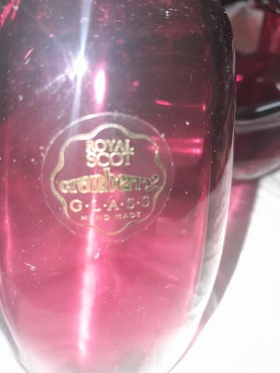 Royal Scot handmade cranberry glass lot