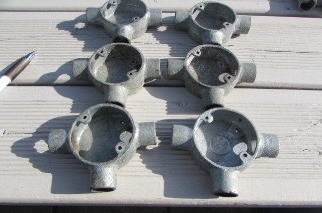 3 Way 20mm Tee Conduit Box x 6 for Sale