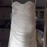 Size 12 White Wedding Dress & veil Image 2