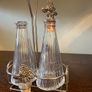 Vintage Glass Cruet Set with Grape Stoppers Image 2