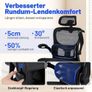 Ergonomic office chair with headrest, adjustable lumbar support & mesh upholstery, height-adjustable swivel chair up to 150 kg, computer chair ideal for office and home office, black Image 5