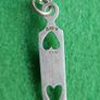 Vintage Sterling Silver 925 Welsh Daffodil Love Spoon Necklace, Heart Love Spoon Pendant Image 4