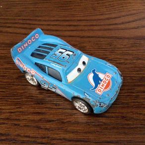 Disney Pixar Cars Blue Dinoco Lighting Mc Queen Die Cast Car