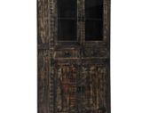 Highboard Black 90x40x180 cm Solid Mango Wood