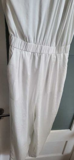 Emporio Armani White One Shoulder Jumpsuit with Pockets Sz 10 US - (Fit 12-14UK) - Rrp 220 (New)