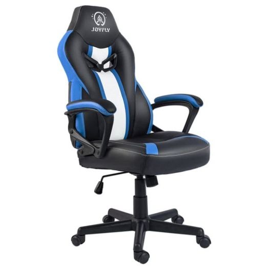 Blue Racing Style Gaming Chair with Headrest & Lumbar Support