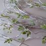 Silver Glitter Branch with Green Leaves Image 3