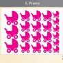Stars, Hearts, Butterflies, Flowers, Prams Wall Sticker For Home Decorating / Vinyl Decal (Free Shipping) Image 6