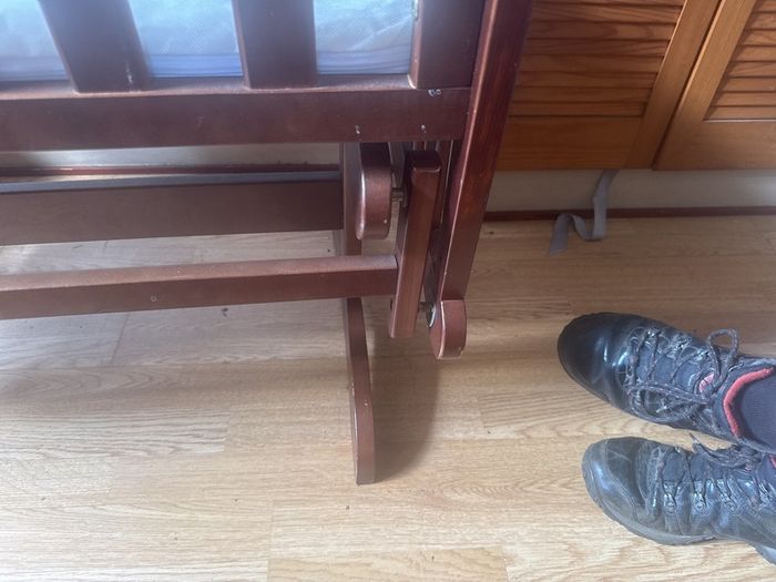 wooden rocking Crib