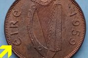 [#117] - Ireland 1959 | ERROR | Irish 1/4d | Farthing | Woodcock | KM.9 | UNC