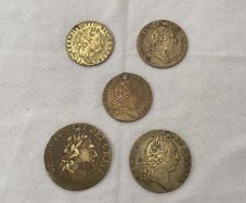 Great Britain 19th Century Spade Guinea Brass Tokens