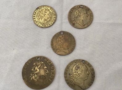 Great Britain 19th Century Spade Guinea Brass Tokens
