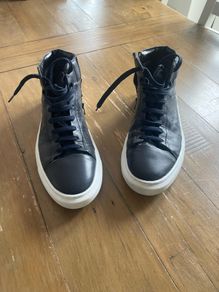 Mens leather trainers