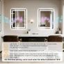 500x700 mm LED Bathroom Mirror with Lights,Bluetooth Dual Speaker,Anti-Fog Image 8