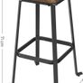 _Bar stools, set of 2 High chairs, with backrest Image 4
