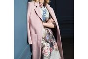 Irish Designer Fee G - WOOL Coat - Dusky Pink - UK 8 - BNWT RRP 350