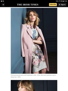 Irish Designer Fee G - WOOL Coat - Dusky Pink - UK 8 - BNWT RRP 350