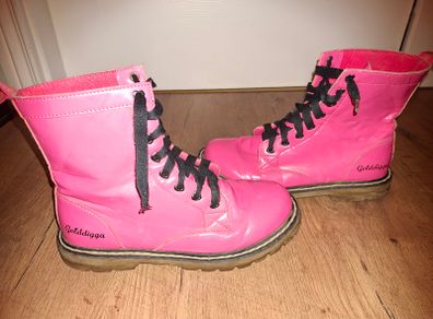 Gorgeous Goldigga pink patent boots, size 4