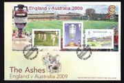 2009 Isle of Man The Ashes Cricket England V Australia 2009 Commemorative Stamps Minatare First Day Cover (FDC)