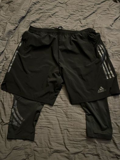 Adidas training running Shorts 2 in 1 size XXL